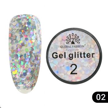 Gel Color cu Sclipici Glitter 5g, Nr. 02