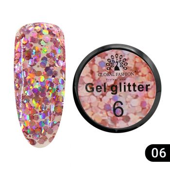 Gel Color cu Sclipici, Glitter 5g, Nr. 06 la reducere