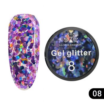 Gel Color cu Sclipici, Glitter 5g, Nr. 08 la reducere