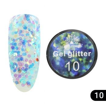 Gel Color cu Sclipici, Glitter 5g, Nr. 10