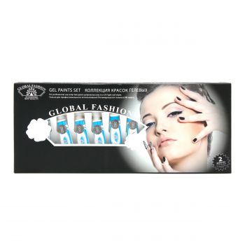 Set 12 Gel Vopsea in Tub, Global Fashion, D02, 5g, Negru de firma original