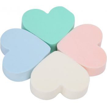 Bureti Machiaj pentru Fond de Ten, Heart, set 4 buc