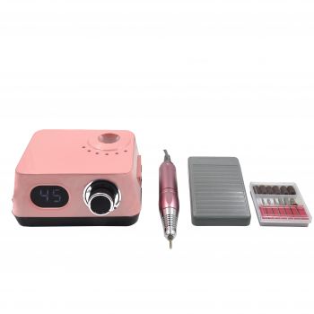 Freza / Pila Electrica Unghii Global Fashion GF-210 80W 45000 rpm, Pink ieftina