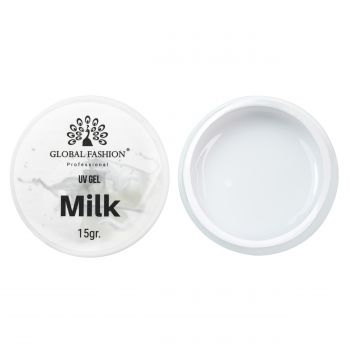 Gel Constructie Unghii Milk Global Fashion 15g, Alb laptos de firma original