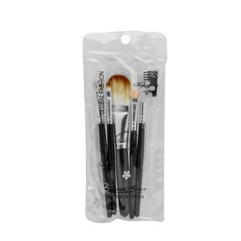 Pensule Machiaj Global Fashion Cosmetic Brush Maro - set 5 buc