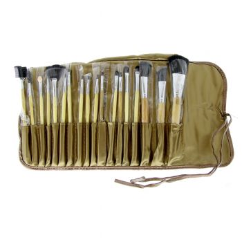 Pensule Machiaj Global Fashion, set 18 buc, Gold la reducere