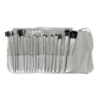 Pensule Machiaj Global Fashion, set 18 buc, Silver