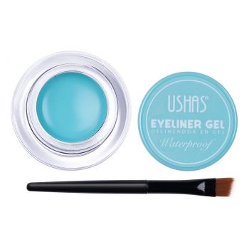 Eyeliner Colorat Ochi Super Cat Eye Ushas + Pensula Aplicare, Baby Blue ieftin
