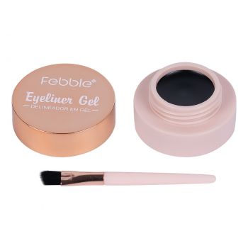 Eyeliner Gel Febble Black + pensula aplicare