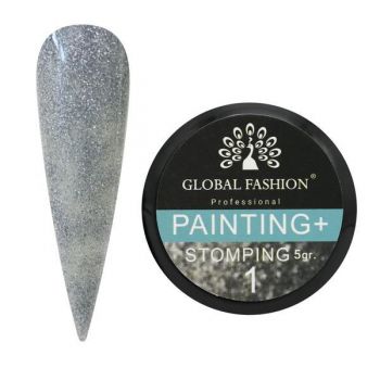 Gel Color, Global Fashion, Painting Stamping, 5 gr, Gri 01 ieftin