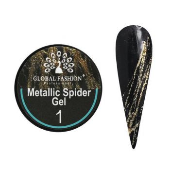 Gel Spider, Global Fashion, Glitter Shiny, 5g, Auriu 01 Gel Spider, Global Fashion, Glitter Shiny, 5g, Auriu 01
