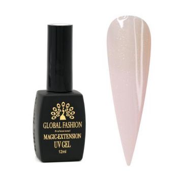 Gel UV pentru conastructie, Magic Extension,12 ml, cu glitter, Nude G04