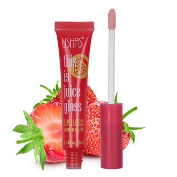 Luciu de buze Ushas Lipgloss Infused Color, Strawberry la reducere