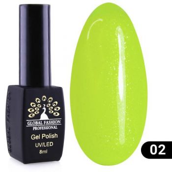 Oja semipermanenta, Global Fashion, Disco Summer, 8 ml, Verde 02 de firma originala