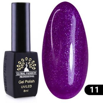 Oja semipermanenta, Global Fashion, Disco Summer, 8 ml, Violet 11 ieftina