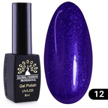 Oja semipermanenta, Global Fashion, Disco Summer, 8 ml, Violet 12