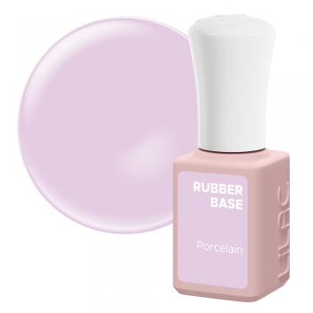 Oja semipermanenta Lilac Rubber Base, Porcelain, 6 g