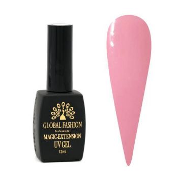 Gel UV pentru constructie, Global Fashion, Magic Extension, 12 ml, Roz 07