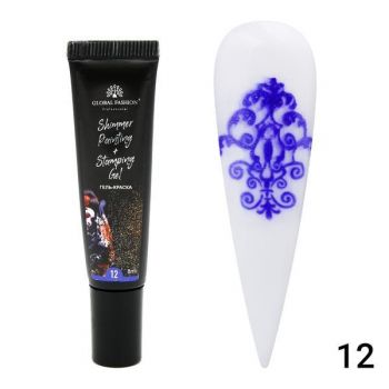 Gel vopsea pentru pictura chinezeasca si stamping cu shimmer 8 ml, Painting Stamping 12 la reducere