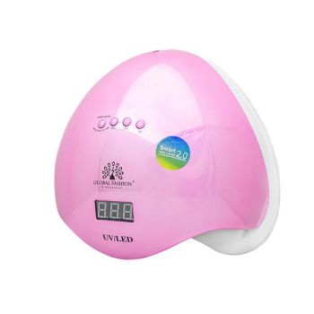 Lampa pentru unghii LED/UV 72W Global Fashion L-1100, pink la reducere