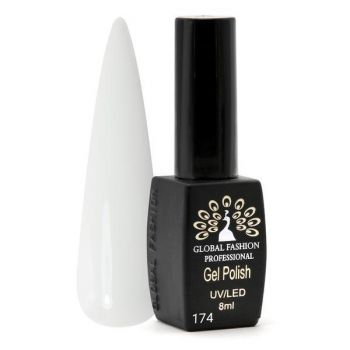 Oja semipermanenta Black Elite, Global Fashion 8 ml, Alb 174 ieftina