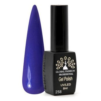 Oja semipermanenta Black Elite, Global Fashion, 8 ml, Albastru 258 ieftina