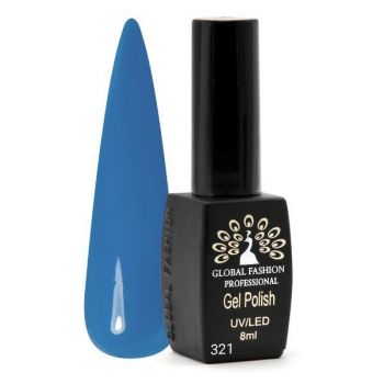 Oja semipermanenta Black Elite, Global Fashion, 8 ml, Albastru 321 ieftina