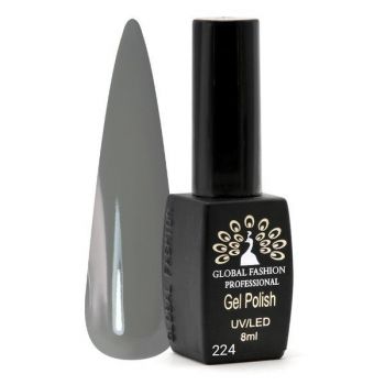 Oja semipermanenta Black Elite, Global Fashion 8 ml, Gri 224 ieftina