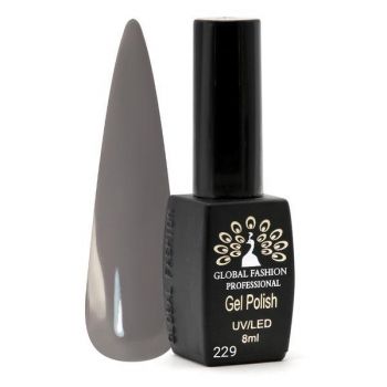 Oja semipermanenta Black Elite, Global Fashion 8 ml, Gri 229 la reducere