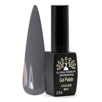 Oja semipermanenta Black Elite, Global Fashion, 8 ml, Gri 236