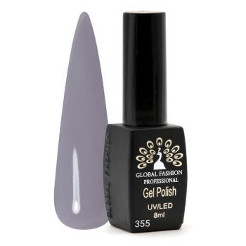 Oja semipermanenta Black Elite, Global Fashion 8 ml, Gri 355