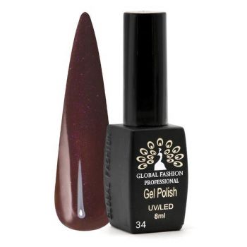 Oja semipermanenta Black Elite, Global Fashion, 8 ml, Maro 034 de firma originala