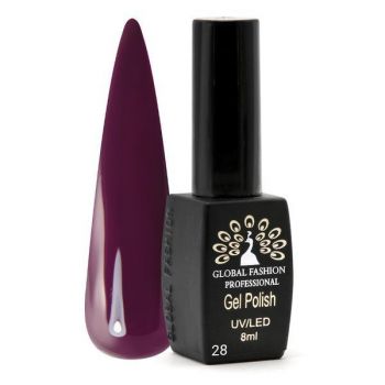 Oja semipermanenta Black Elite, Global Fashion, 8 ml, Rosu bordo 028