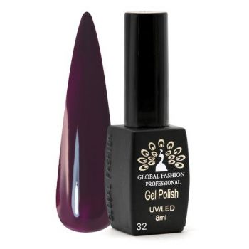 Oja semipermanenta Black Elite, Global Fashion 8 ml, Rosu bordo 032