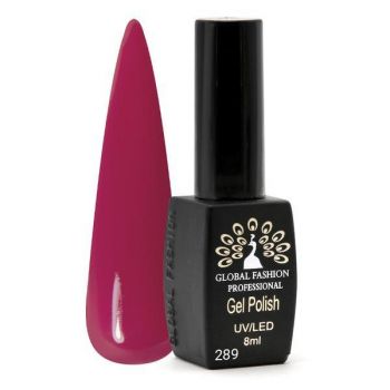 Oja semipermanenta Black Elite, Global Fashion 8 ml, Rosu bordo 289