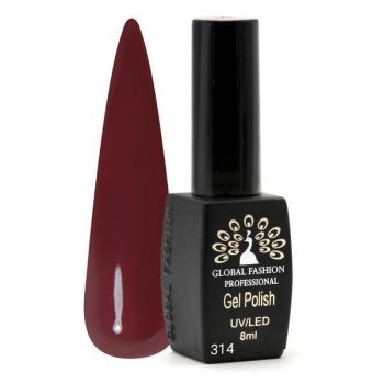 Oja semipermanenta Black Elite, Global Fashion 8 ml, Rosu bordo 314 de firma originala