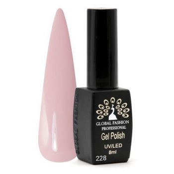 Oja semipermanenta Black Elite, Global Fashion, 8 ml, Roz 228