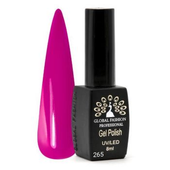 Oja semipermanenta  Black Elite, Global Fashion, 8 ml, Roz 265
