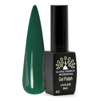 Oja semipermanenta Black Elite, Global Fashion 8 ml, Verde 040