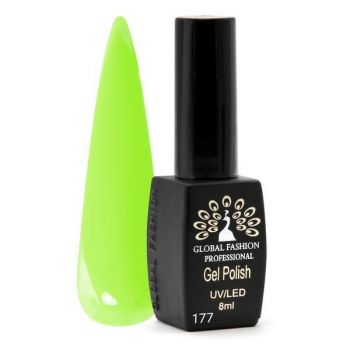 Oja semipermanenta Black Elite, Global Fashion 8 ml, Verde neon 177 ieftina