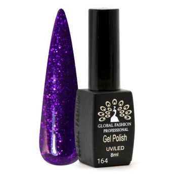 Oja semipermanenta Black Elite, Global Fashion 8 ml, Violet 164 de firma originala