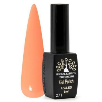 Oja semipermanenta, Global Fashion, Black Elite, 8 ml , Piersica 271 la reducere