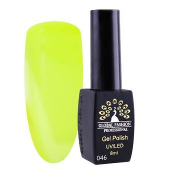 Oja semipermanenta, Global Fashion, London 8 ml, Galben neon 46