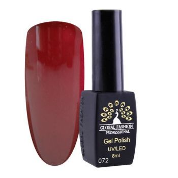 Oja semipermanenta, Global Fashion, London 8 ml, Rosu  bordo 72