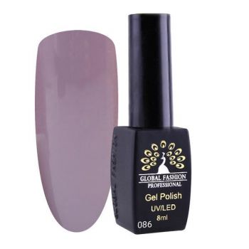 Oja semipermanenta, Global Fashion, London, 8 ml, Violet Grey 86 de firma originala