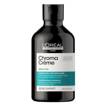 Sampon Neutralizator Reflexe Roscate - L'Oreal Professionnel Series Expert Chroma Creme Green Dyes, 300 ml