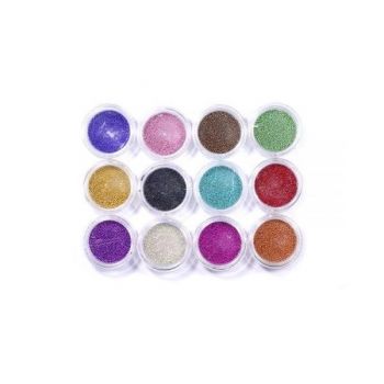 Set 12 decoratiuni unghii, Global Fashion, perle, Multicolor