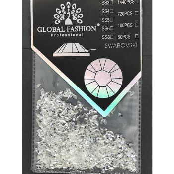 Decor pentru unghii, Swarovski, Romburi 3D, Global Fashion, argintii, set 1440 bucati ieftin