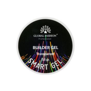 Gel pentru constructie unghii, Global Fashion, Smart Gel, bifazat, 15 g, Transparent