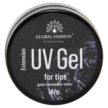 Gel UV constructie unghii, Global Fashion, pentru tips, 14 gr, Transparent la reducere